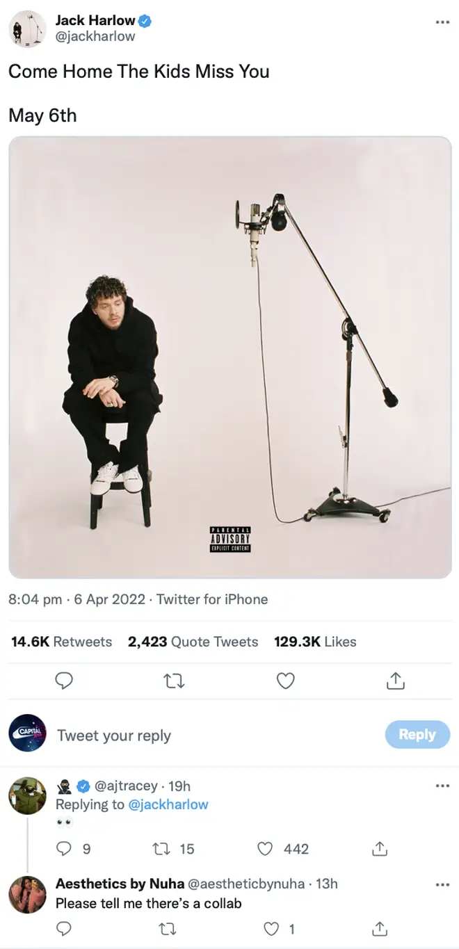 Fans suspect there may be a potential collaboration between Jack Harlow and UK rapper AJ Tracey on his upcoming album.