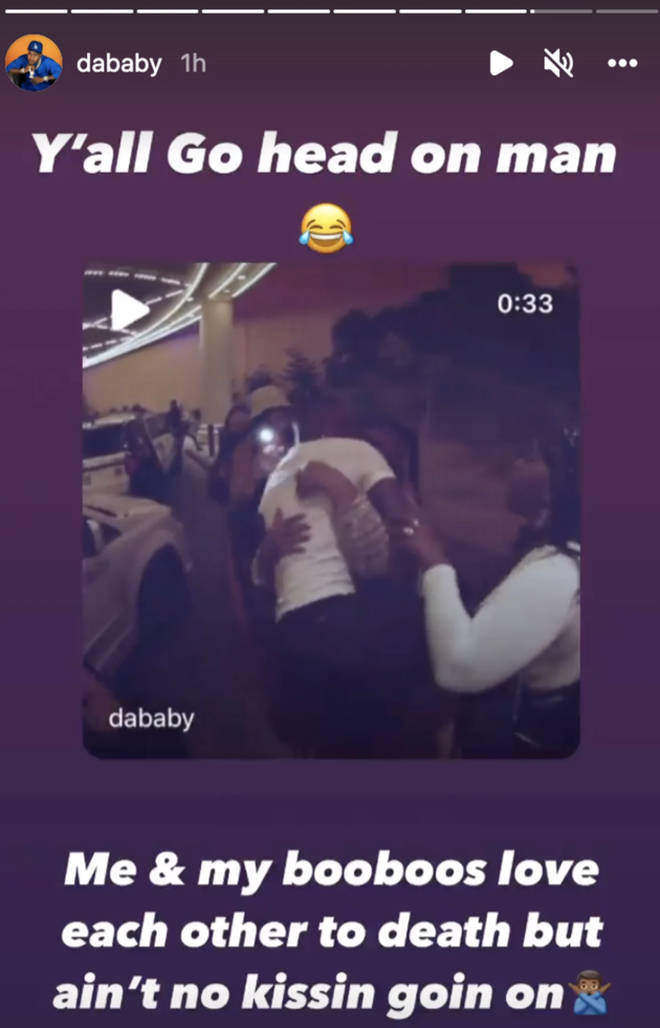 DaBaby denies he tried to kiss a fan in the viral clip