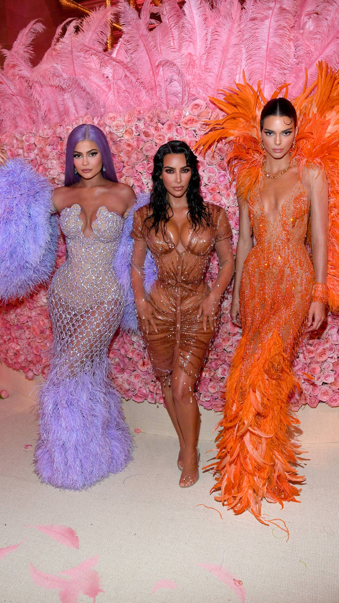 Kylie Jenner,  Kim Kardashian West, and Kendall Jenner attend The 2019 Met Gala Celebrating Camp: Notes on Fashion at Metropolitan Museum of Art on May 06, 2019 in New York City