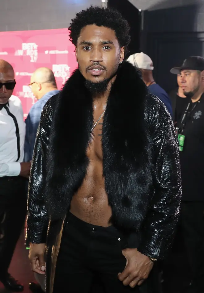 Trey Songz backstage at the 2017 BET Awards at Microsoft Theater on June 25, 2017 in Los Angeles, California