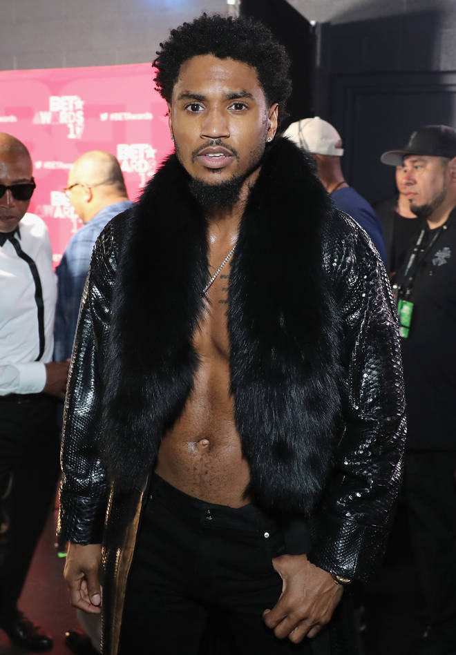 Trey Songz backstage at the 2017 BET Awards at Microsoft Theater on June 25, 2017 in Los Angeles, California