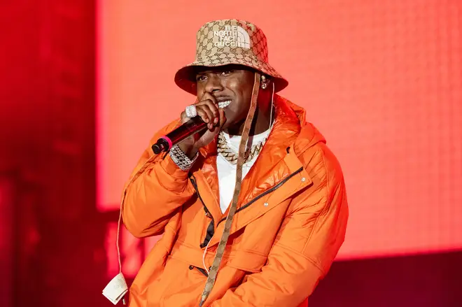 DaBaby performs onstage during day 3 of Rolling Loud Los Angeles at NOS Events Center on December 12, 2021 in San Bernardino, California