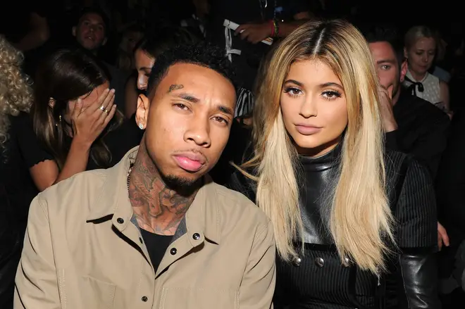 Tyga and Kylie Jenner attend the Alexander Wang Spring 2016 fashion show during New York Fashion Week at Pier 94 on September 12, 2015 in New York City