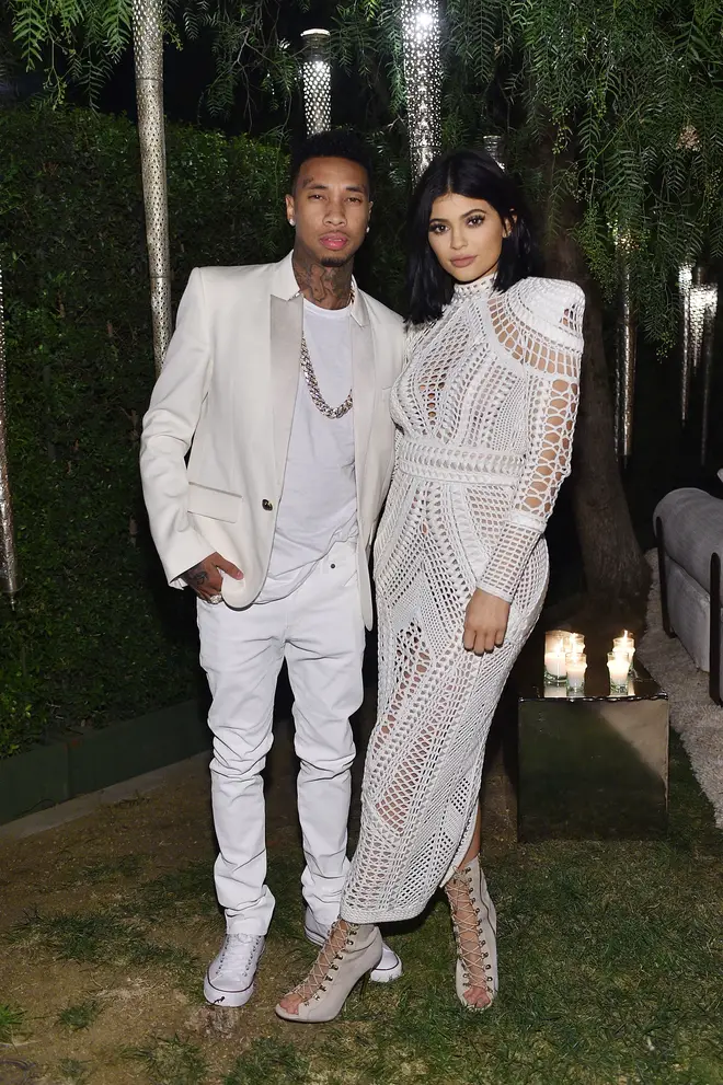 Tyga and Kylie Jenner attend Olivier Rousteing & Beats Celebrate In Los Angeles at Private Residence on October 23, 2015 in Los Angeles, California