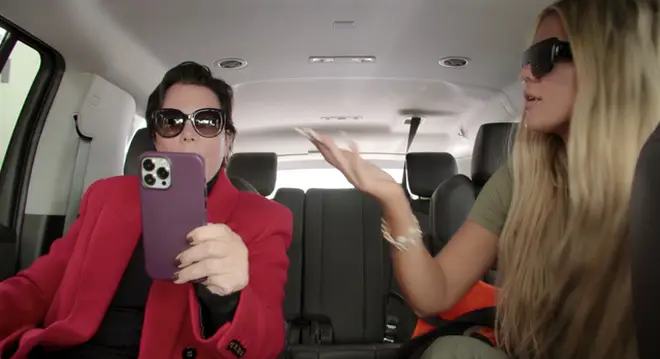 Kris Jenner shouting at the driver in the latest episode of The Kardashians
