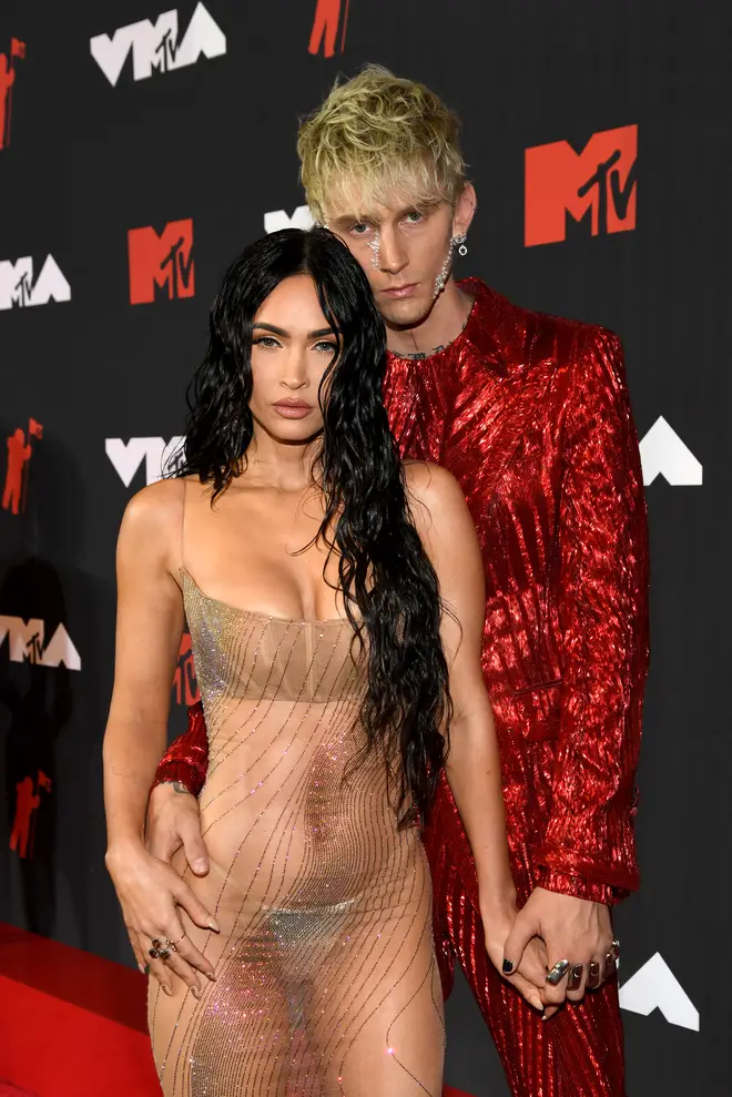 Megan Fox and Machine Gun Kelly attend the 2021 MTV Video Music Awards at Barclays Center on September 12, 2021 in the Brooklyn borough of New York City