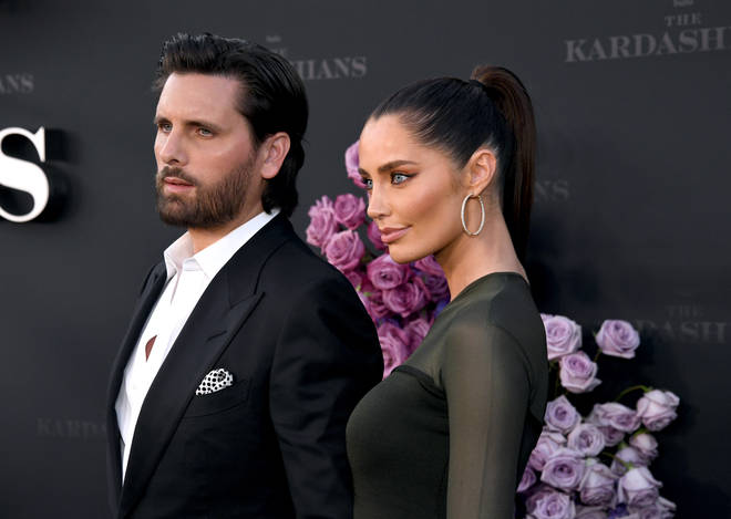 Scott Disick, 38, spotted with his current girlfriend Rebecca Donaldson, 27, at the  Los Angeles premiere of Hulu&squot;s new show "The Kardashians"