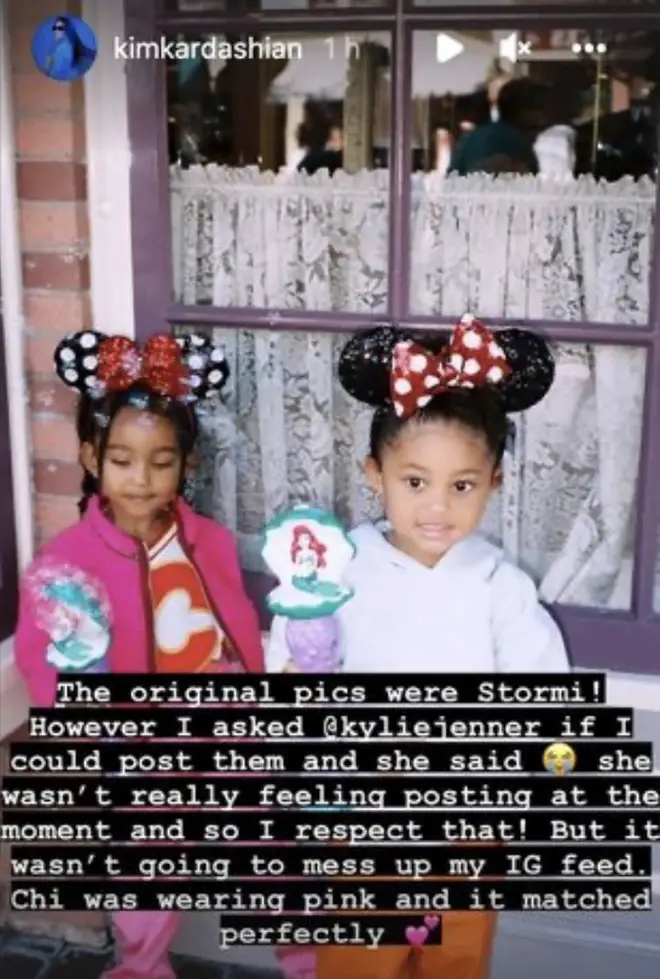 Kim Kardashian finally explains why she Photoshopped Stormi out of Disneyland photo.