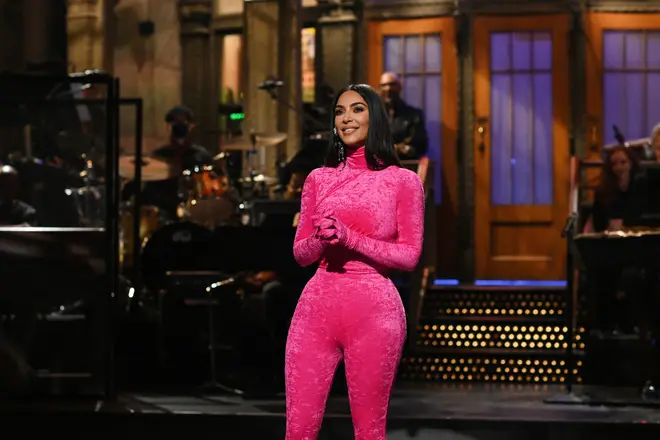 Kim Kardashian during the monologue on Saturday, October 9, 2021