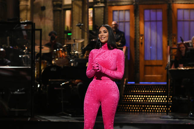 Kim Kardashian during the monologue on Saturday, October 9, 2021