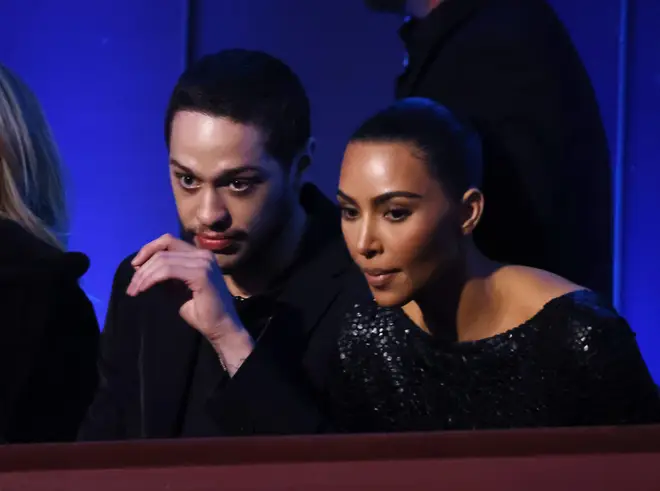 Pete Davidson and Kim Kardashian attend the 23rd Annual Mark Twain Prize For American Humor at The Kennedy Center on April 24, 2022 in Washington, DC