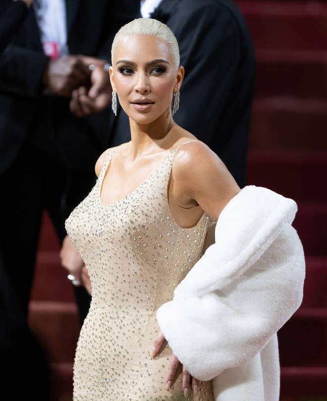 Kim Kardashian is seen arriving at The 2022 Met Gala Celebrating "In America: An Anthology of Fashion" at The Metropolitan Museum of Art on May 02, 2022 in New York City