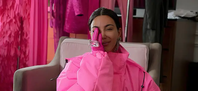 Kim Kardashian crying on the latest episode of The Kardashians after Kanye West returned the "alleged" sex tape