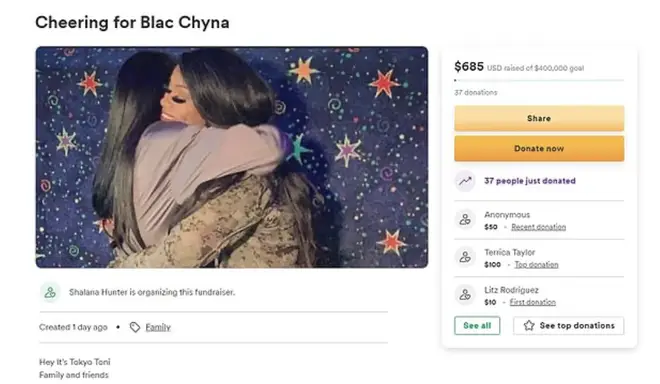 Tokyo Toni launches a GoFundMe to raise money for Blac Chyna's appeal