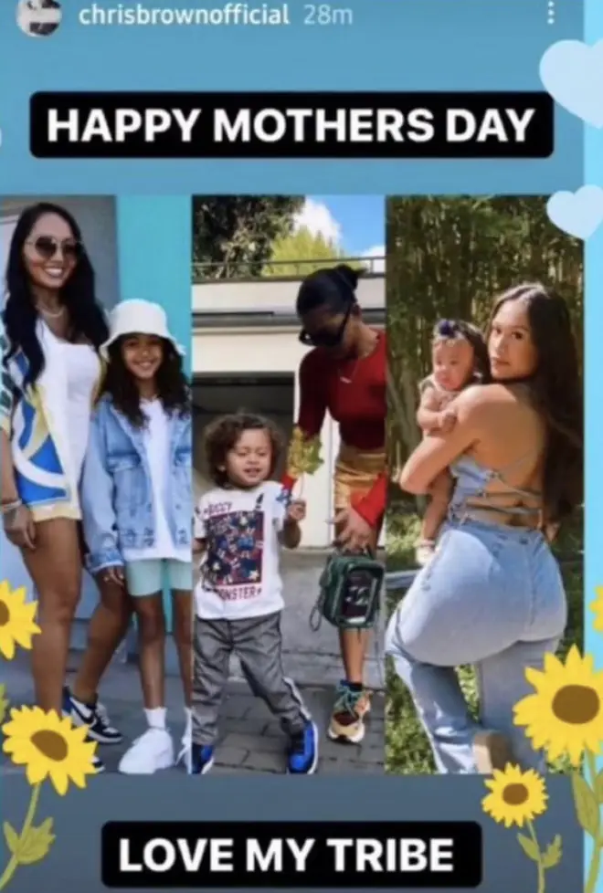Chris Brown shares tribute to his three baby mamas on Instagram