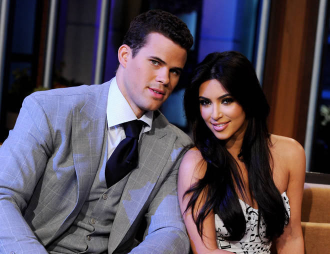 Kris Humphries and Kim Kardashian appear on the Tonight Show With Jay Leno at NBC Studios on October 4, 2011 in Burbank, California