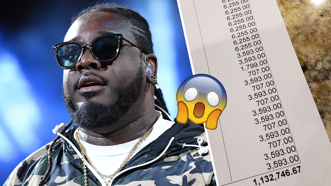 T-Pain shared his brother's eye-watering million dollar hospital bill.