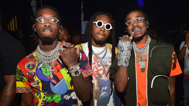 Offset (L) has unfollowed fellow Migos group members Quavo and Takeoff