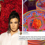 Kourtney Kardashian & Travis Barker roasted over 'saddest ever' pasta portions at wedding