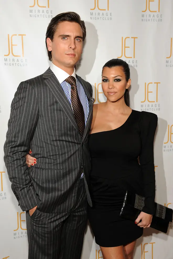 Scott Disick and Kourtney Kardashian arrive at Jet Nightclub at The Mirage on February 19, 2010 in Las Vegas, Nevada