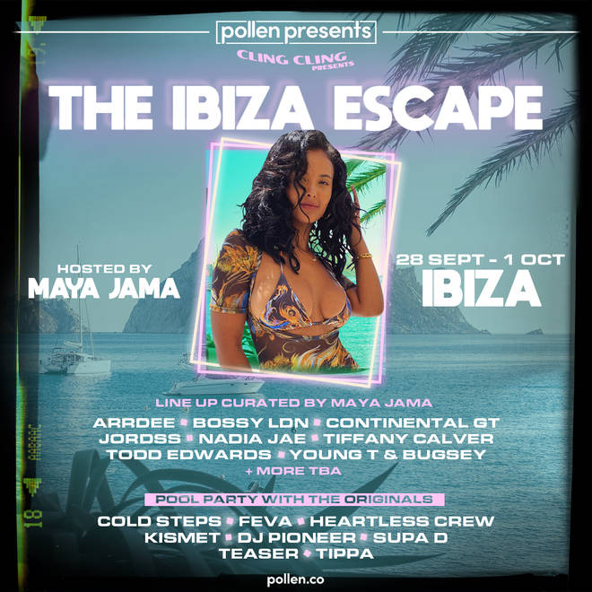 The Ibiza Escape hosted by Maya Jama offers an exclusive 3-day and night music and travel experience in Ibiza.