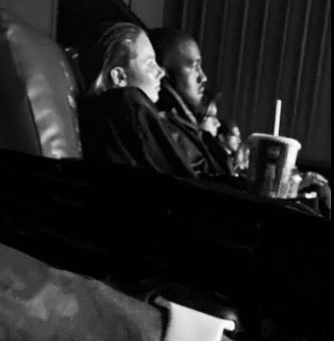 Kanye West is seen on a movie date with a mystery woman