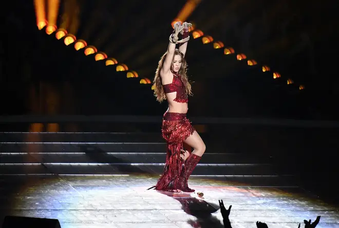 Shakira performs onstage during the Pepsi Super Bowl LIV Halftime Show