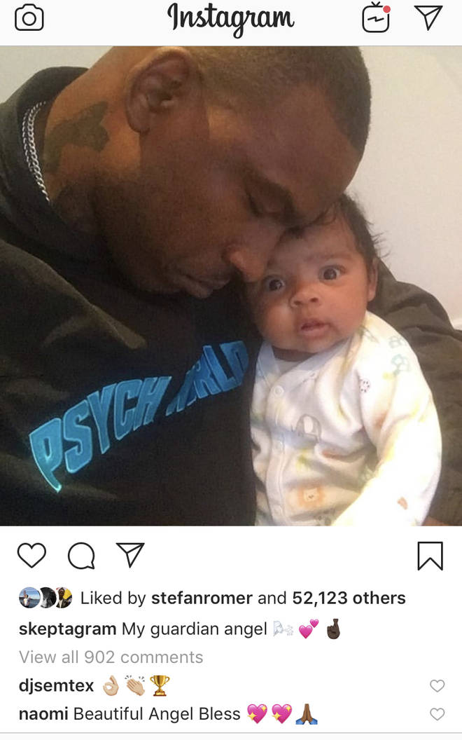 Naomi Cambell commented on a picture of Skepta and his baby daughter