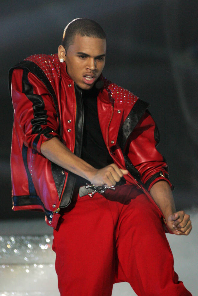 Chris Brown dancing as Michael Jackson