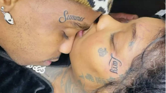 Summer Walker gets her boyfriends name tattooed on her face