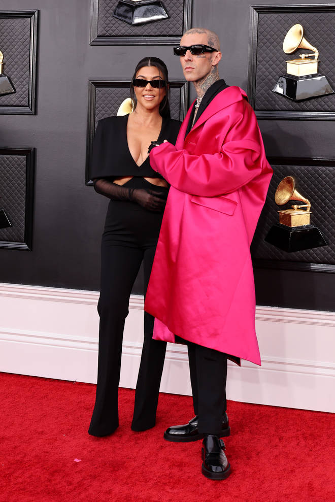 Kourtney Kardashian and Travis Barker at this year's Grammy awards