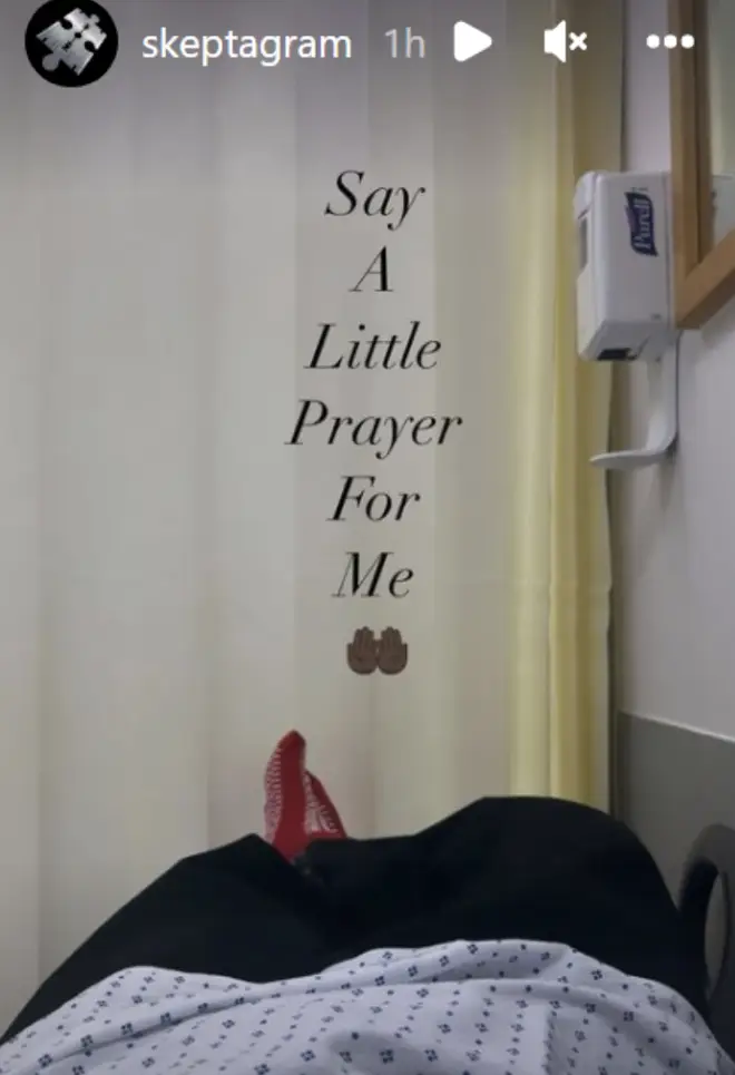 Skepta shared a photo from his hospital bed