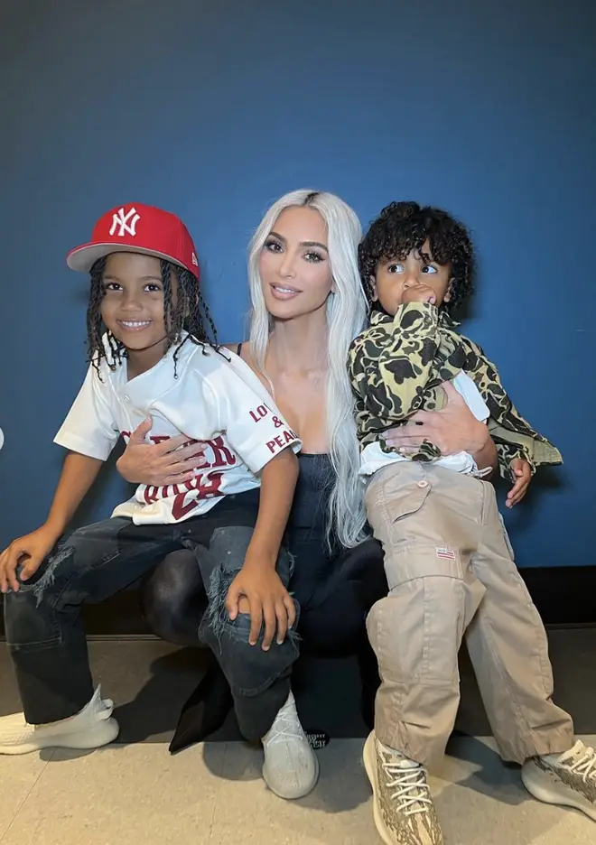 Kim Kardashian appears to have edited her son's clothes from red to brown