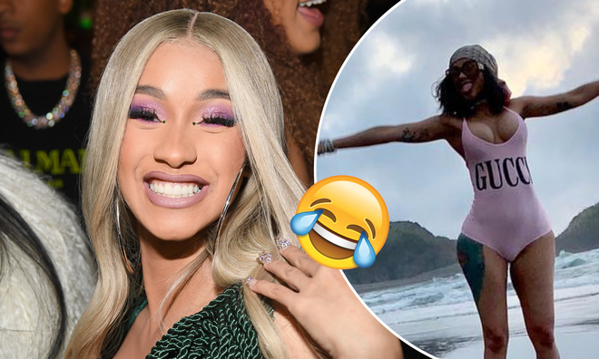 Cardi B responded to a fan who made a crude comment on her photo.