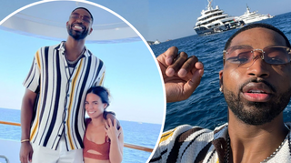 Tristan Thompson slammed for getting cosy with Khloe’s family friend on yacht