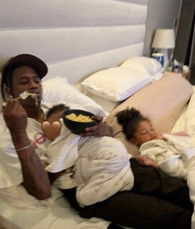 Travis, Stormi and her son.