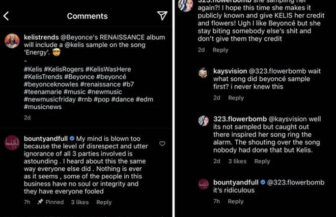 Kelis called out Beyoncé on Instagram