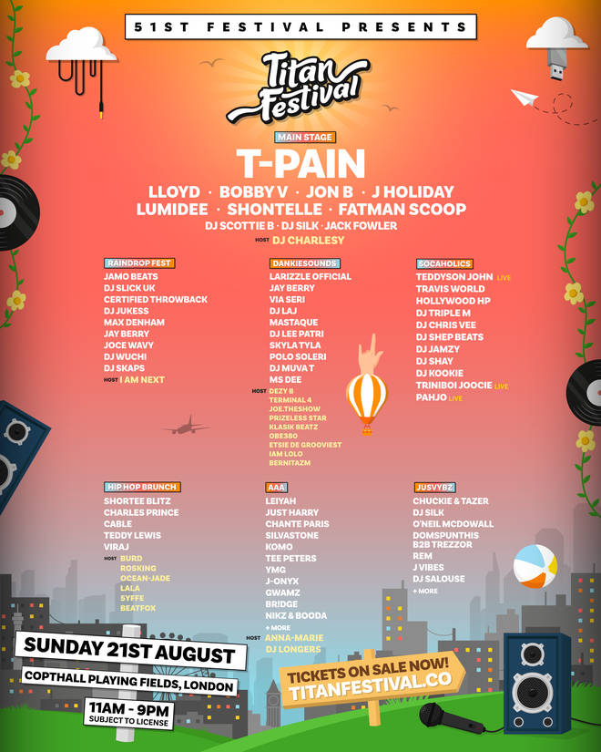 T Pain, Lloyd, Bobby V, Jon B and more are set to headline Titan Festival!