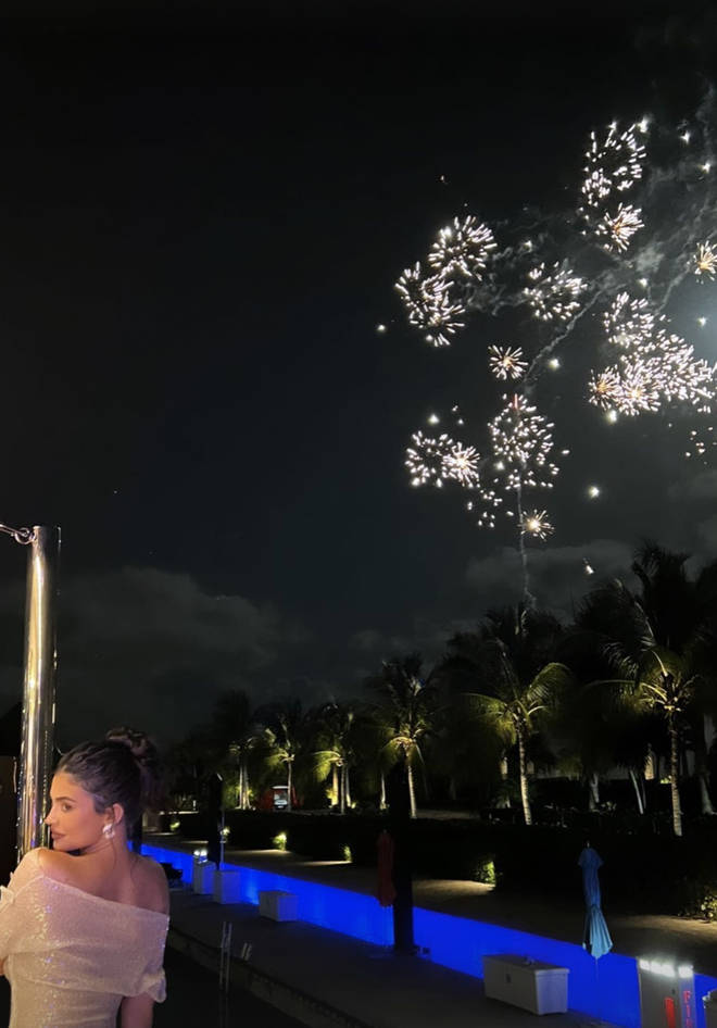 Kylie enjoyed a private fireworks display for her 25th birthday
