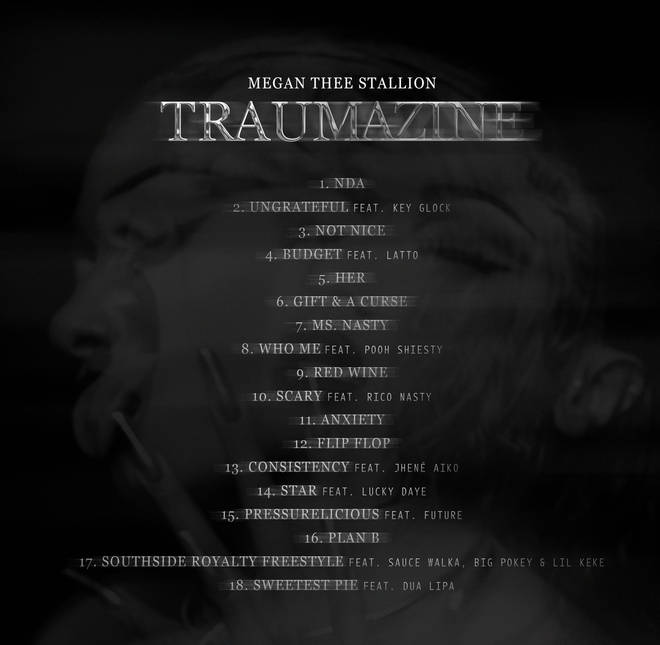 The tracklist for 'Traumazine'