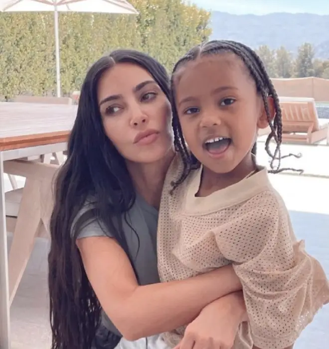 Saint is Kim's second child with Kanye West