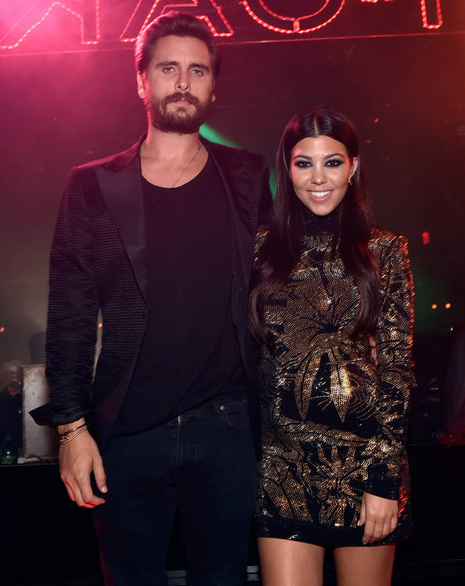 Kourtney and Scott pictured before their split, and they share three children together. 