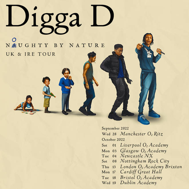 Digga D is bringing his Noughty by Nature tour O2 Academy Brixton in October.