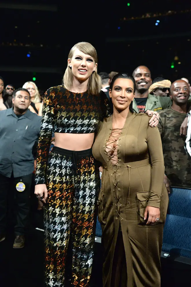 Kim and Taylor pictured in 2015 before their feud.