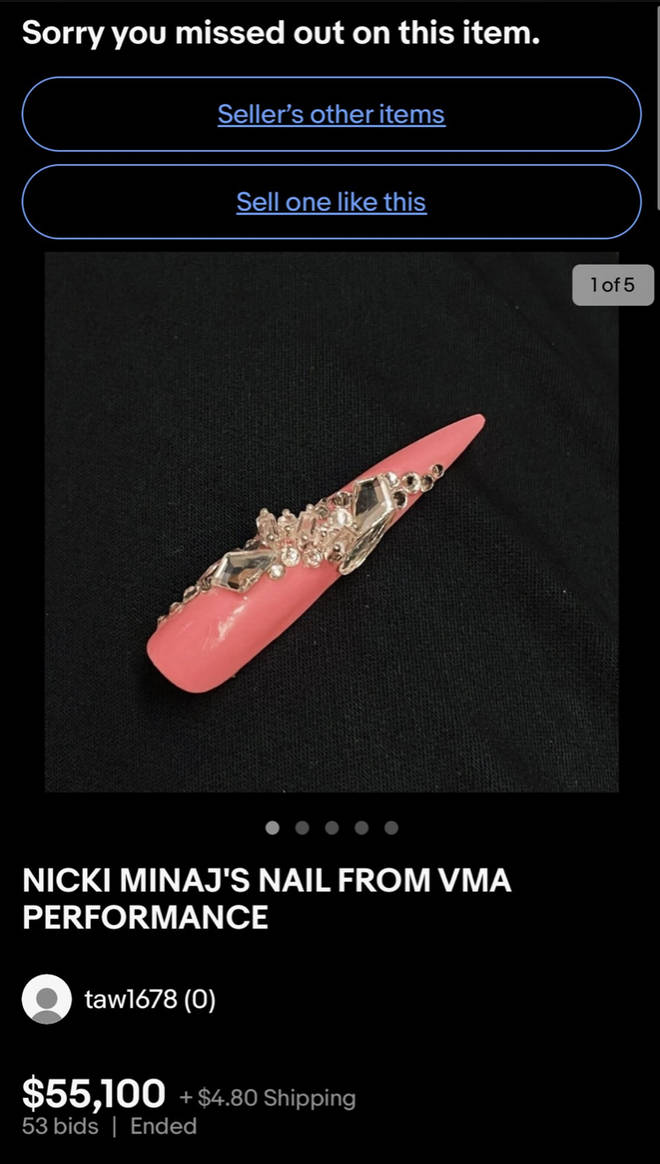 The nail has now sold for $55,000.
