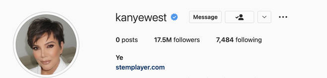 Kanye changed his profile picture to matriarch Kris Jenner
