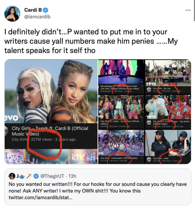 Cardi and JT hit back at each other.