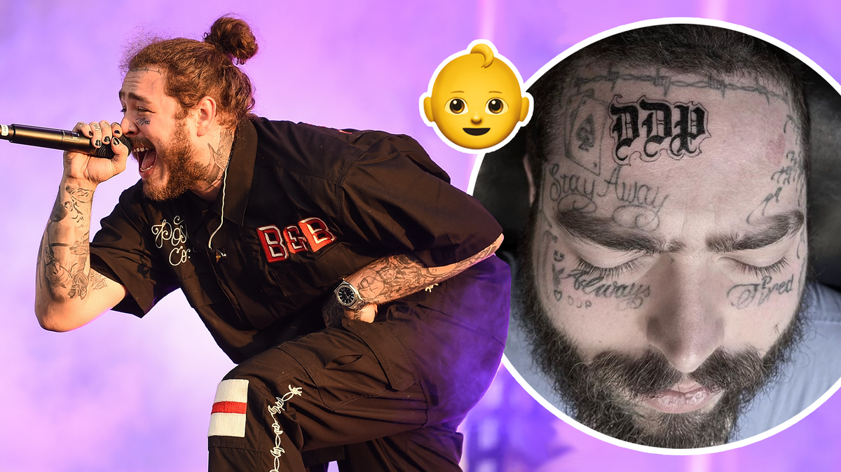 the name of Post Malone's daughter after he got a new inking. huge, fo...