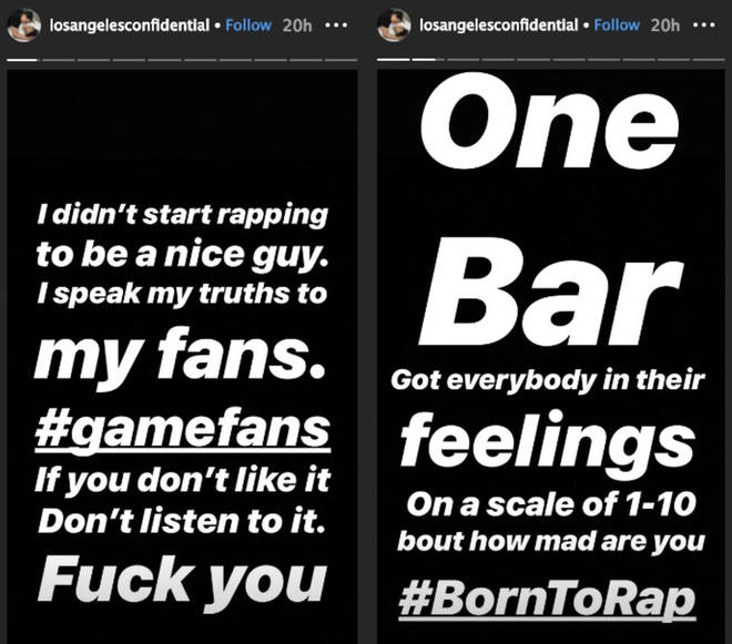 The rapper responded on Instagram.