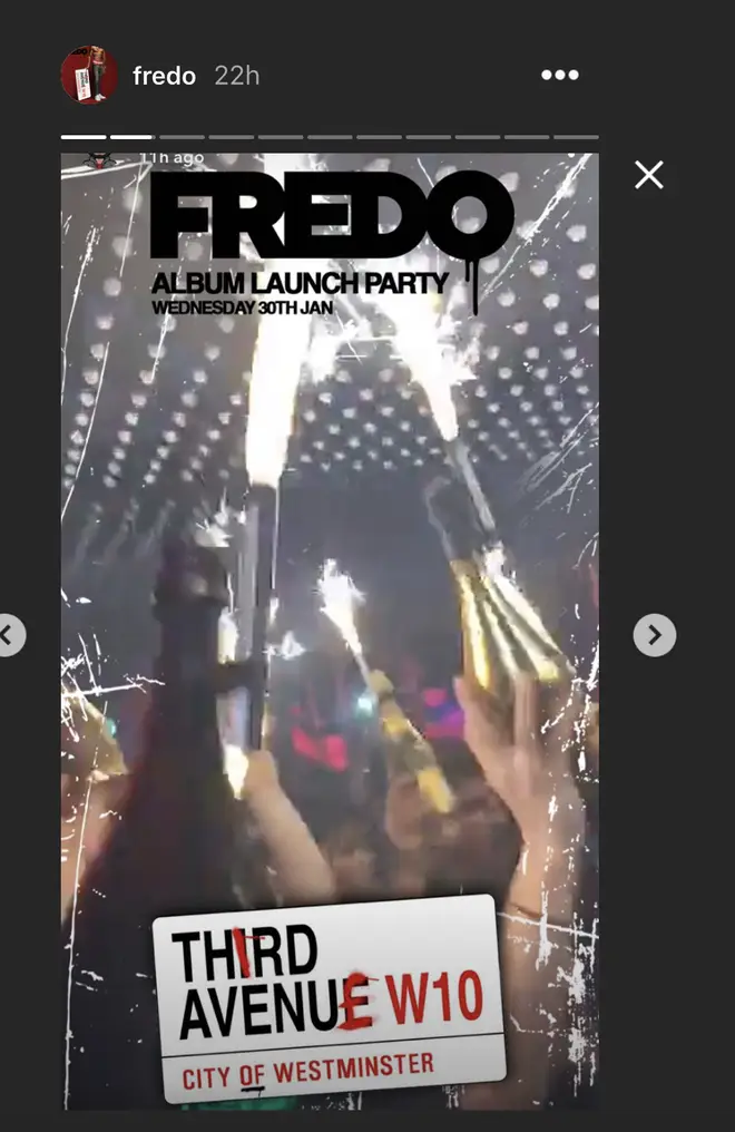 Fredo living his best life at his own listening party for 'Third Avenue'
